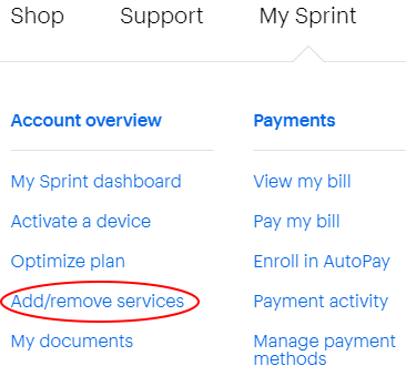 Sprint Account Number On Bill