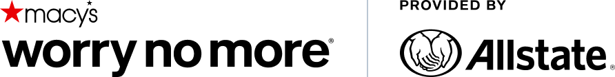 Macy's Worry No More logo with APP logo